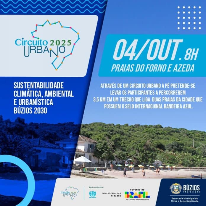 Búzios realiza Circuito Urbano 2025 entre as praias do Forno e Azeda neste sábado