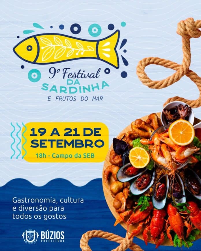 Festival da Sardinha e Frutos do Mar acontece neste fim de semana em Búzios