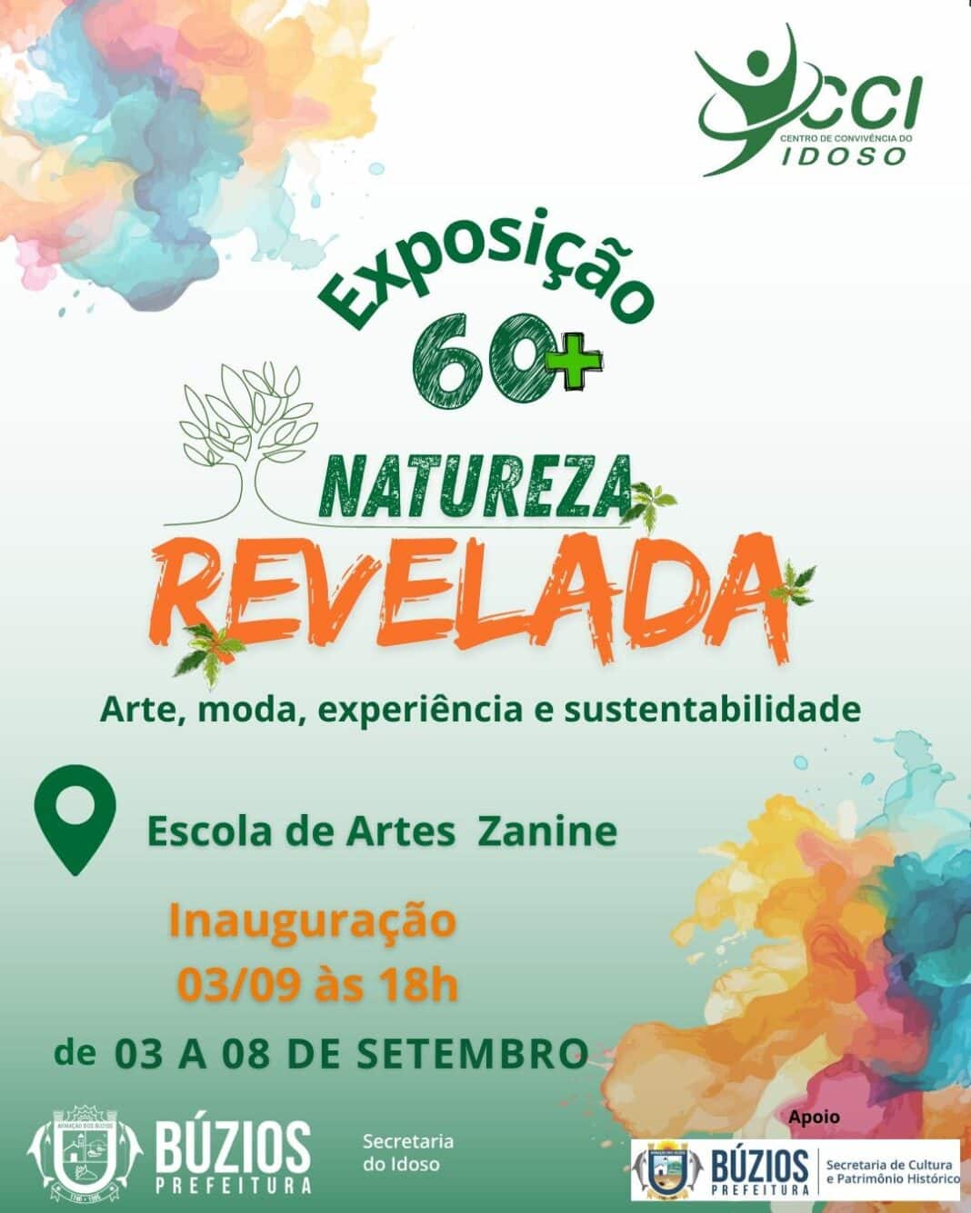 Grupo de Arteterapia do Centro de Convivência do Idoso de Búzios realiza a exposição 60+ “Natureza Revelada” na Escola de Artes Zanine