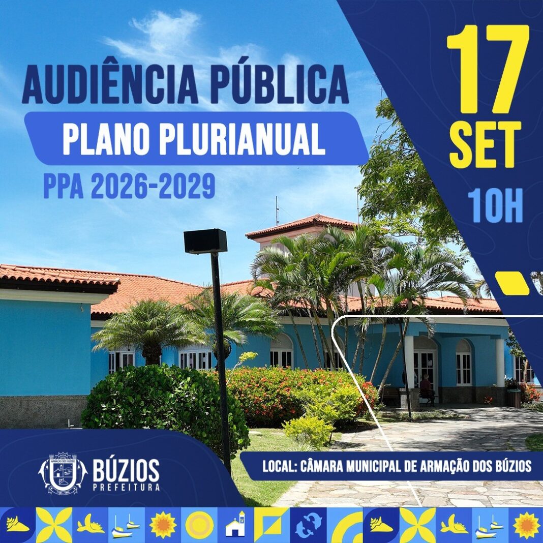 Prefeitura de Búzios realiza audiência pública para apresentação do PPA 2026–2029