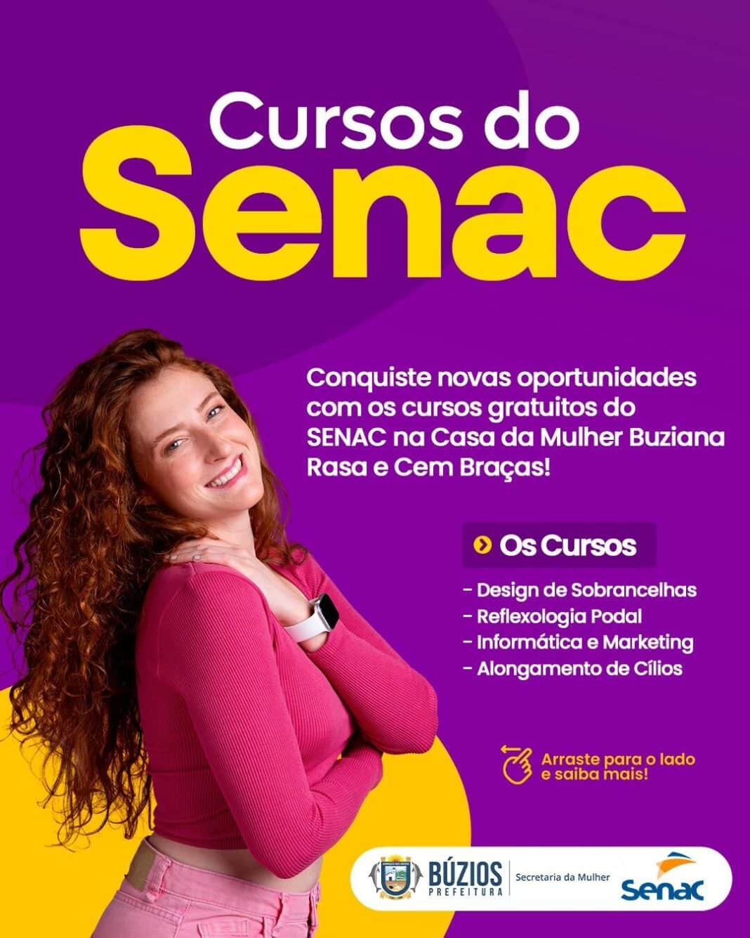 Secretaria da Mulher oferece novos cursos gratuitos do SENAC nas Casas da Mulher Buziana