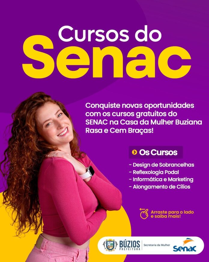 Secretaria da Mulher oferece novos cursos gratuitos do SENAC nas Casas da Mulher Buziana