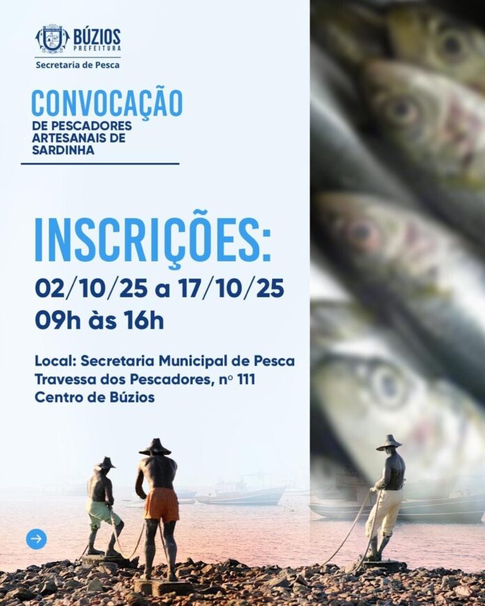 Última semana para cadastramento do Auxílio Defeso da Sardinha