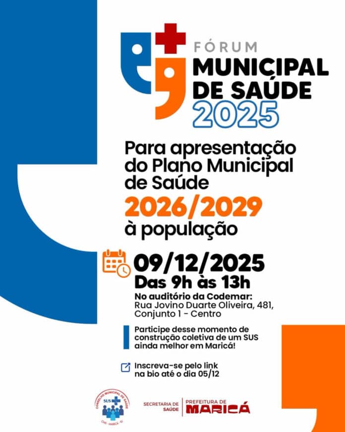 Prefeitura de Maricá promove Fórum Municipal de Saúde com diálogos sobre o Sistema Único de Saúde (SUS)
