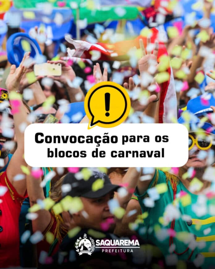 COMUNICADO: Convocação para os responsáveis dos blocos carnavalescos