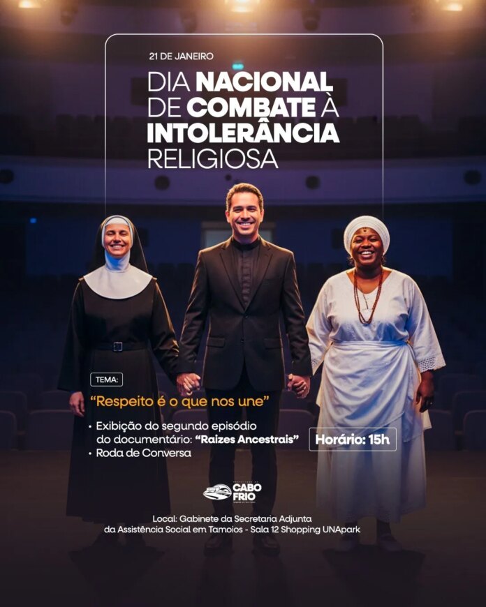 Cabo Frio celebra o Dia Nacional de Combate à Intolerância Religiosa com programação em Tamoios