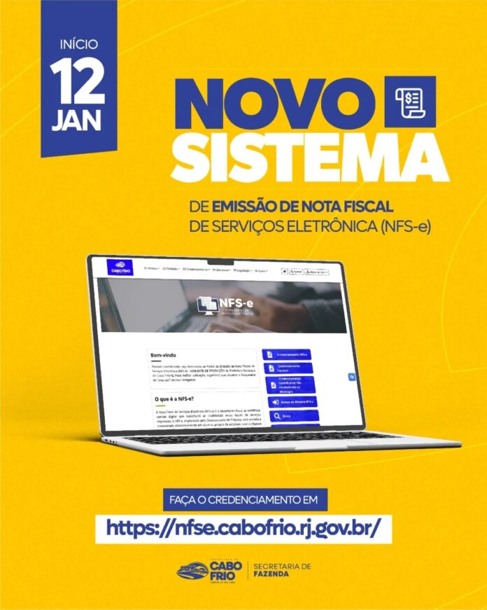 Cabo Frio ganha novo sistema de emissão de Nota Fiscal de Serviços Eletrônica a partir da próxima semana