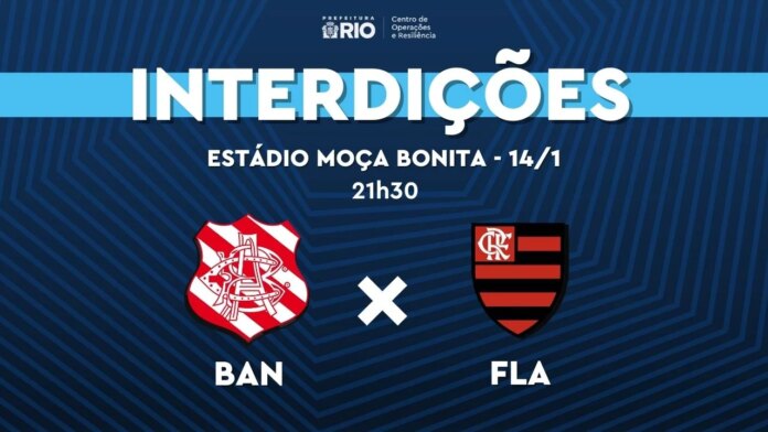 Campeonato Carioca: esquema especial de trânsito para Bangu e Flamengo em Moça Bonita nesta quarta-feira (14/01)