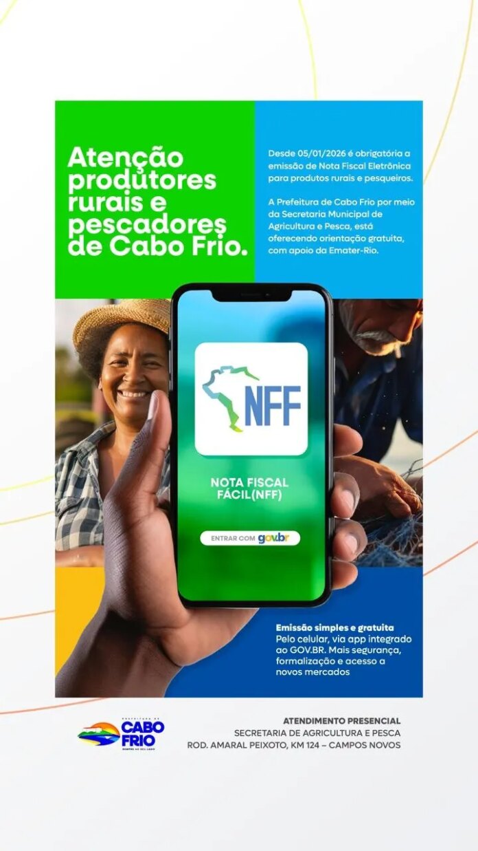 Prefeitura de Cabo Frio orienta produtores rurais e pescadores sobre emissão de Nota Fiscal Eletrônica