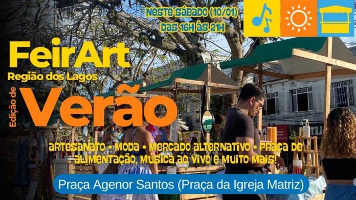 São Pedro da Aldeia recebe nova edição da FeirArt neste sábado (10)