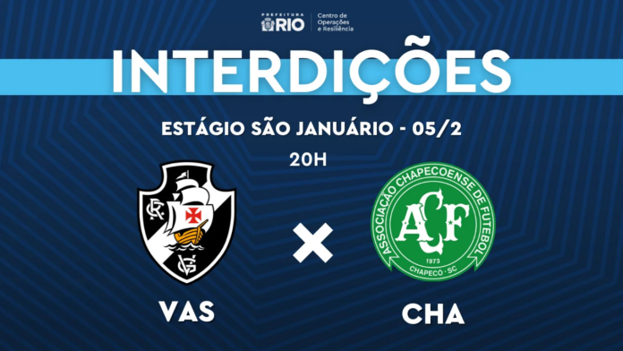 Brasileirão 2026: esquema de trânsito para Vasco x Chapecoense, em São Januário, nesta quinta-feira (5/2)
