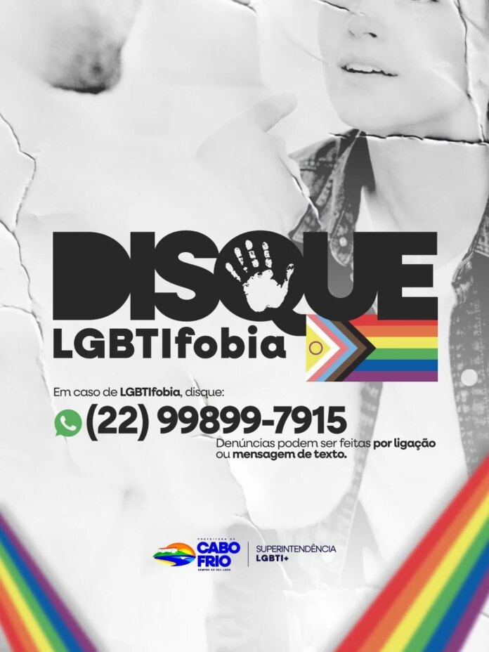 Prefeitura de Cabo Frio disponibiliza canal para denúncias de LGBTIfobia