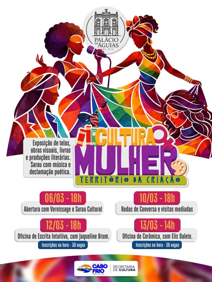 “Cultura mulher: Território da Criação” celebra o protagonismo e valorização de artistas femininas em Cabo Frio