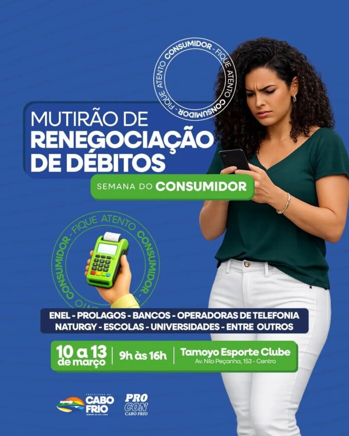 Procon Cabo Frio promove 2ª edição do Mutirão de Renegociação de Débitos, no Tamoyo Esporte Clube