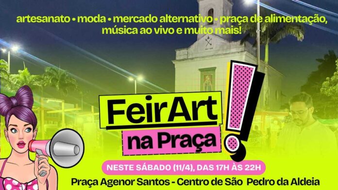 Feirart movimenta São Pedro da Aldeia com artesanato, música e gastronomia neste sábado