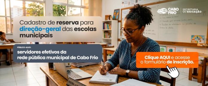 Inscrições para cadastro de reserva de direção-geral da rede municipal terminam neste domingo (21)