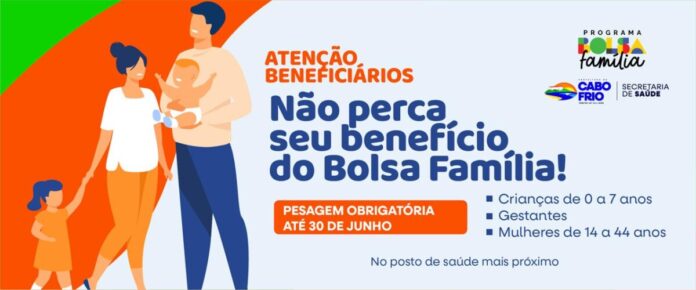 Prefeitura de Cabo Frio convoca beneficiários do Bolsa Família para 1ª pesagem de 2026