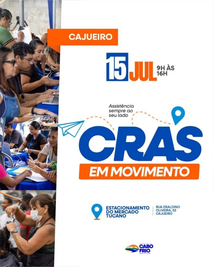 CRAS em Movimento chega ao Cajueiro com serviços gratuitos para a população